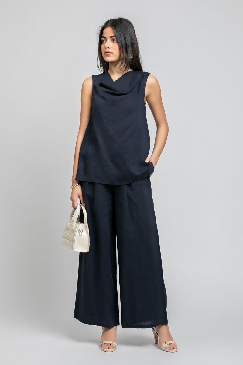 RINA Wide Leg Pleated Pants - Image 1