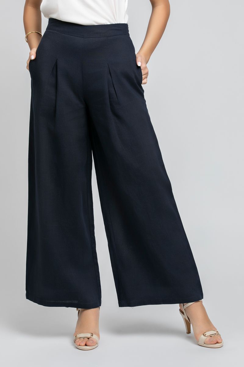 RINA Wide Leg Pleated Pants - Image 2