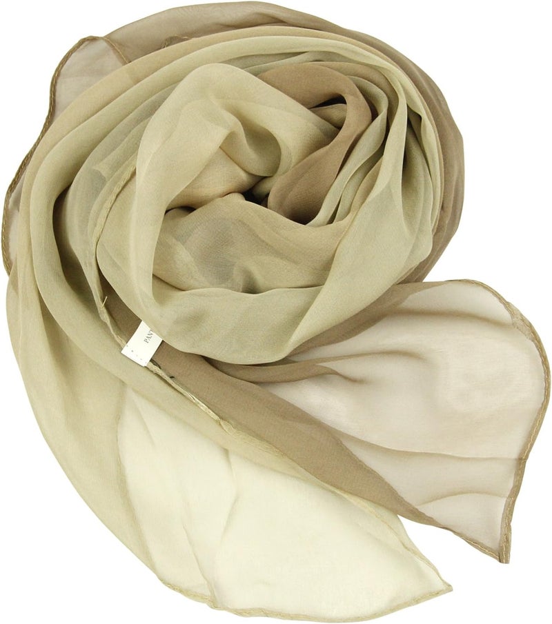PANTONIGHT Long Chiffon Sheer Scarf Gradient Shaded Colors Lightweight Scarf For Womens - Image 2