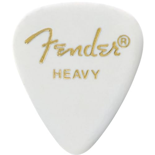 Fender Classic Celluloid Guitar Picks 351 Shape, Guitar Accessories, White, Heavy, 12-Pack - Image 2