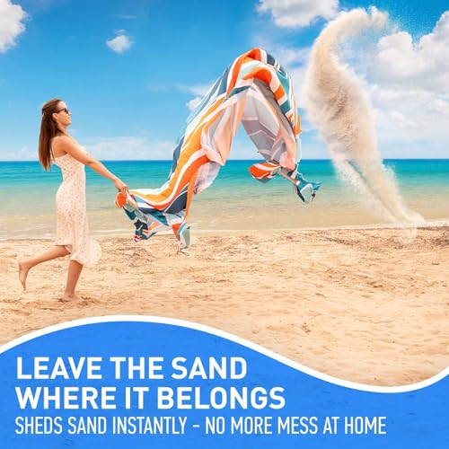 Everlasting Comfort Large Outdoor Picnic Blanket Waterproof 80” x 80” /6.7ft x 6.7ft – Foldable Mat for Picnics, Camping, Beach, Grass Park – Sandproof Travel Blankets & Essentials, Orange - Image 3