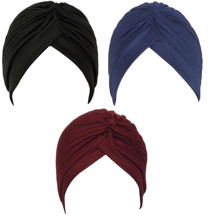 BISMAADH Unisex Polyester Blend Cap (Pack Of 3) (3PAGRIS-B, BL, M_Black, Blue, Maroon_Free Size) - Image 1