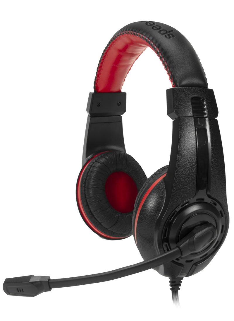 SPEEDLINK SpeedLink Legatos Stereo Gaming Headset with Microphone, Black and Red - SL-860000-BK  - Image 2