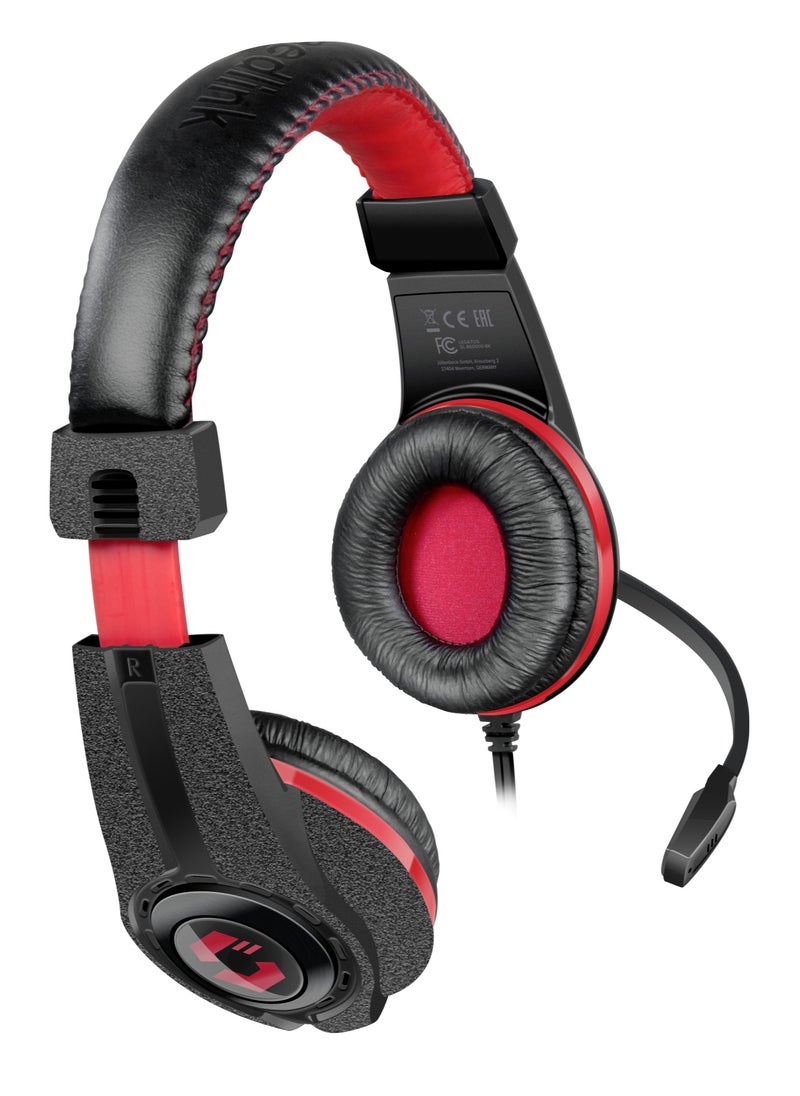 SPEEDLINK SpeedLink Legatos Stereo Gaming Headset with Microphone, Black and Red - SL-860000-BK  - Image 3