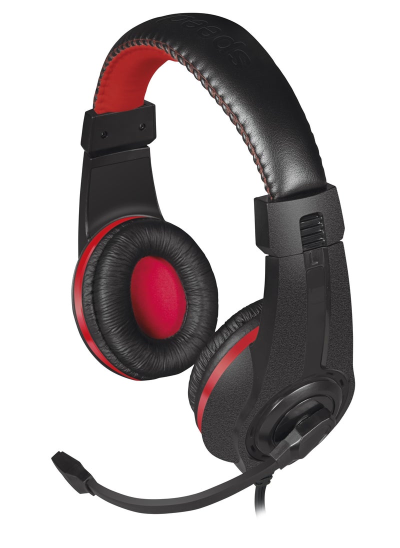 SPEEDLINK SpeedLink Legatos Stereo Gaming Headset with Microphone, Black and Red - SL-860000-BK  - Image 5