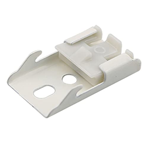 MEETOOT 12pcs Curtain Track Mounting Bracket White Ceiling Mount Brackets 10mm for Straight or Curved Curtain Track - Image 3