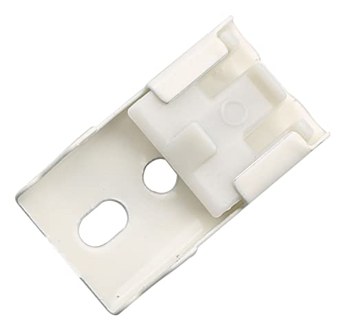 MEETOOT 12pcs Curtain Track Mounting Bracket White Ceiling Mount Brackets 10mm for Straight or Curved Curtain Track - Image 4