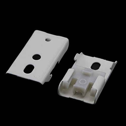 MEETOOT 12pcs Curtain Track Mounting Bracket White Ceiling Mount Brackets 10mm for Straight or Curved Curtain Track - Image 5