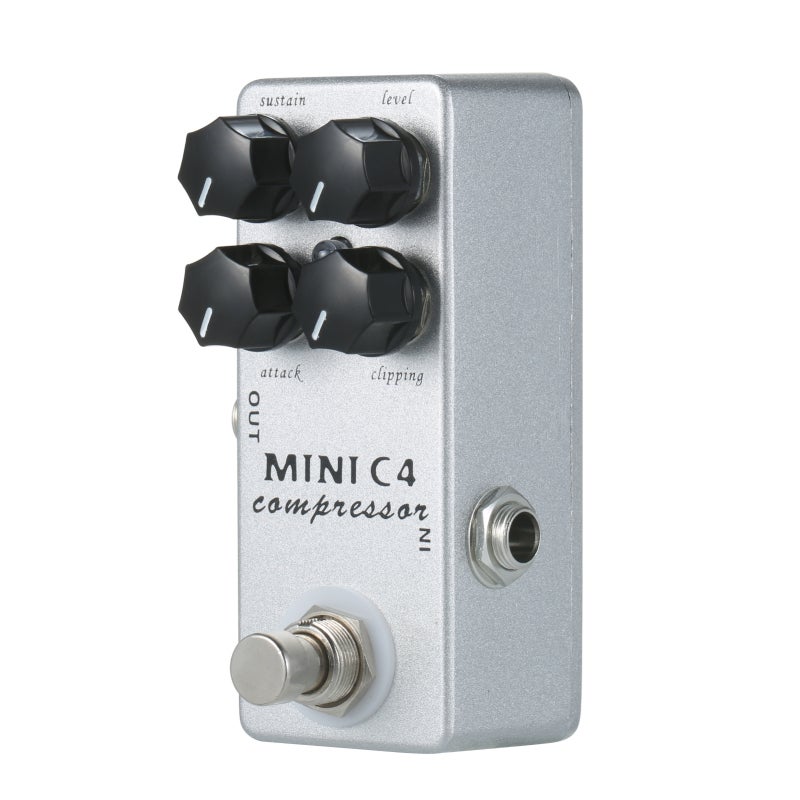 Mosky Audio Compressor: Silver Aluminium Alloy Shell - True Bypass Transparent Tone Compact Guitar Effect Pedal for Guitar Players & Music Producers - Image 1