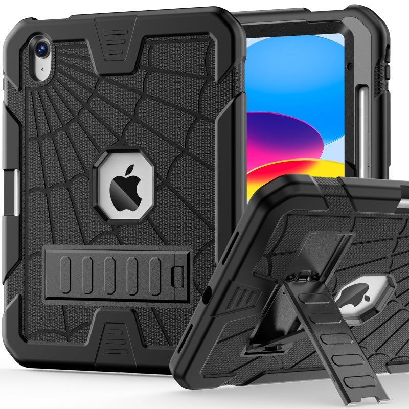 Sibeitu for iPad A16 Case 11th Generation 11 Inch 2025 / iPad 10th Generation Case 10.9 Inch 2022, Rugged Heavy Duty Military Grade Protective Cover Built-in Pencil Holder for i Pad 11/10 Gen, Black - Image 1