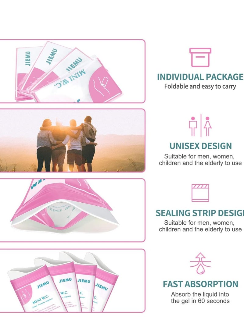 KASTWAVE Disposable Urine Bags, 12 Pcs 700ML Emergency Urine Bag, Unisex Urinal Bag, Portable Camping Pee Bag, Travel Urine Bag Vomit Bag for Traffic Jams, Camping, Hiking, Pregnant, Patient, Kids  - Image 4