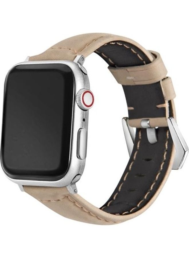 NIBEMINENT Leather Replacement Strap Watchband For Apple Watch Series 7/6/5/4/3/2/1/SE 41/40/38mm Green - Image 3