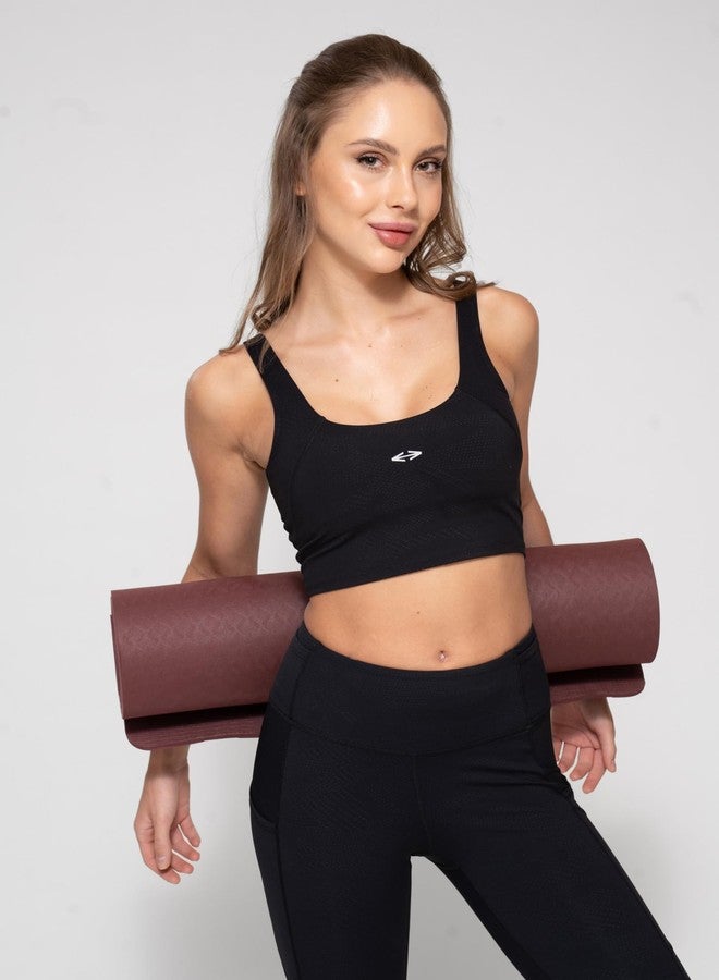 STRCH Nylon Women Adjustable Ace Sports Bra | Large| Black - Image 4