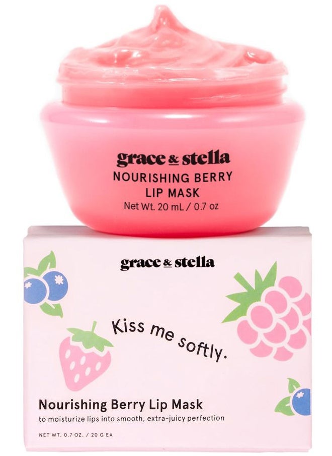 Grace & Stella - Grace & Stella Award Winning Lip Plumper Nourishing Berry Lip Mask - Lip Balm Hydrating - Lip Moisturizer For Very Dry Lips - Overnight Lip Mask & Lip Treatment & Lip Sleeping Mask - Vegan - Image 1