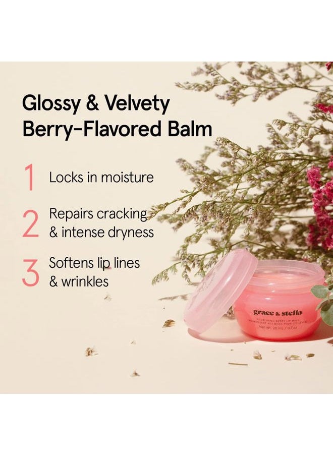 Grace & Stella - Grace & Stella Award Winning Lip Plumper Nourishing Berry Lip Mask - Lip Balm Hydrating - Lip Moisturizer For Very Dry Lips - Overnight Lip Mask & Lip Treatment & Lip Sleeping Mask - Vegan - Image 1