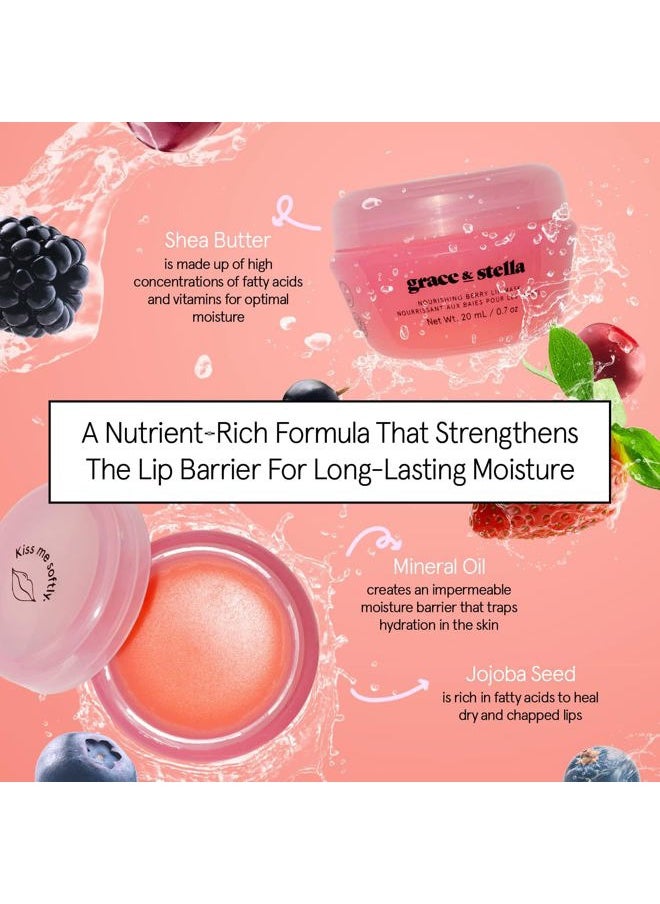 Grace & Stella - Grace & Stella Award Winning Lip Plumper Nourishing Berry Lip Mask - Lip Balm Hydrating - Lip Moisturizer For Very Dry Lips - Overnight Lip Mask & Lip Treatment & Lip Sleeping Mask - Vegan - Image 1