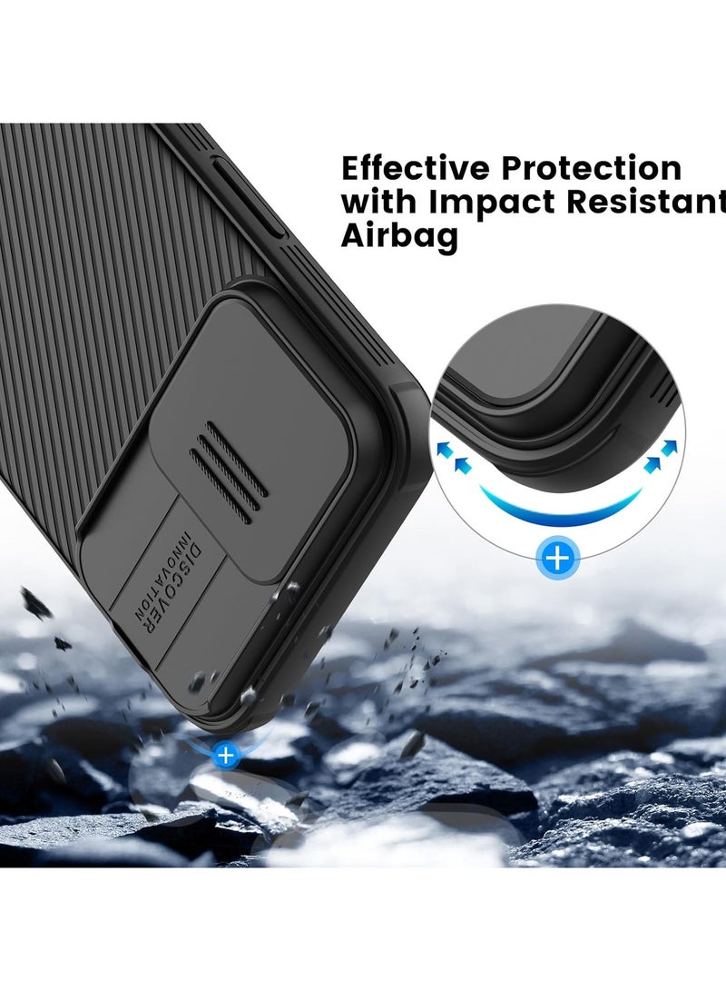 Nillkin Case Cover CamShield Pro  Case With Slide Camera For Iphone 15 Pro Max (Black) - Image 3