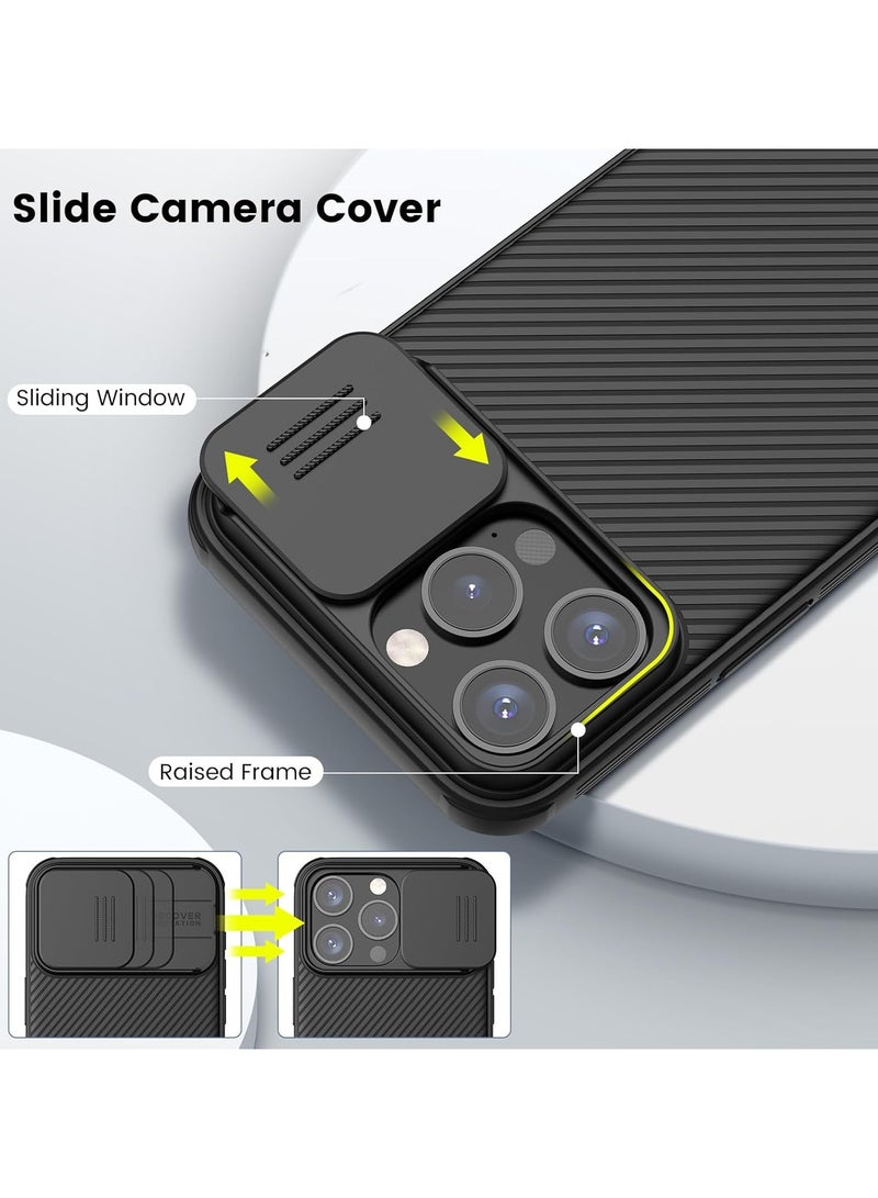 Nillkin Case Cover CamShield Pro  Case With Slide Camera For Iphone 15 Pro Max (Black) - Image 5