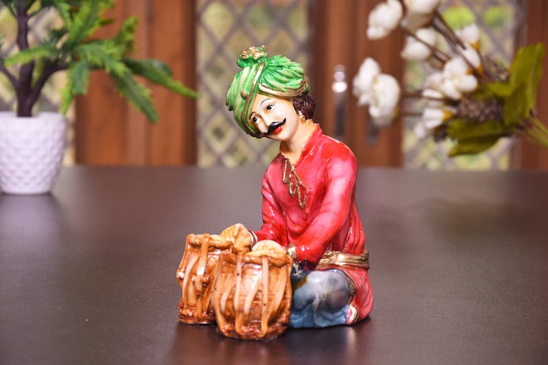 Mariner's Creation Rajasthani Couple Cultural Statue for Livingroom,Bedroom,OfficeShowpiece for Home Decor Decorative Items Material- Resin and Marble Size-14X8.X16.5CM - Image 2