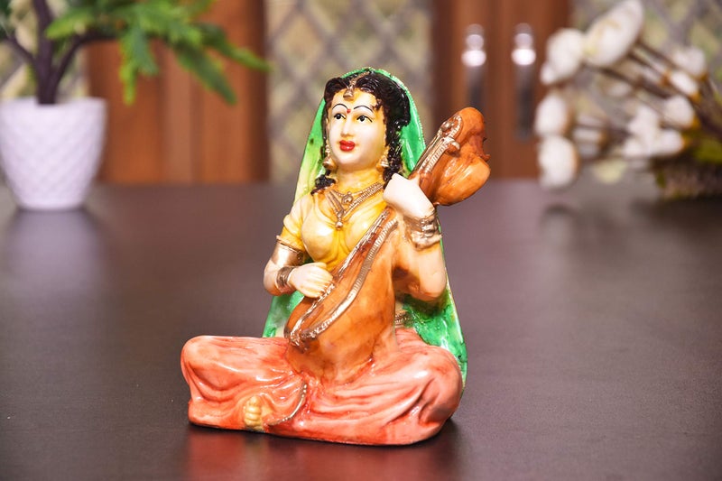 Mariner's Creation Rajasthani Couple Cultural Statue for Livingroom,Bedroom,OfficeShowpiece for Home Decor Decorative Items Material- Resin and Marble Size-14X8.X16.5CM - Image 3