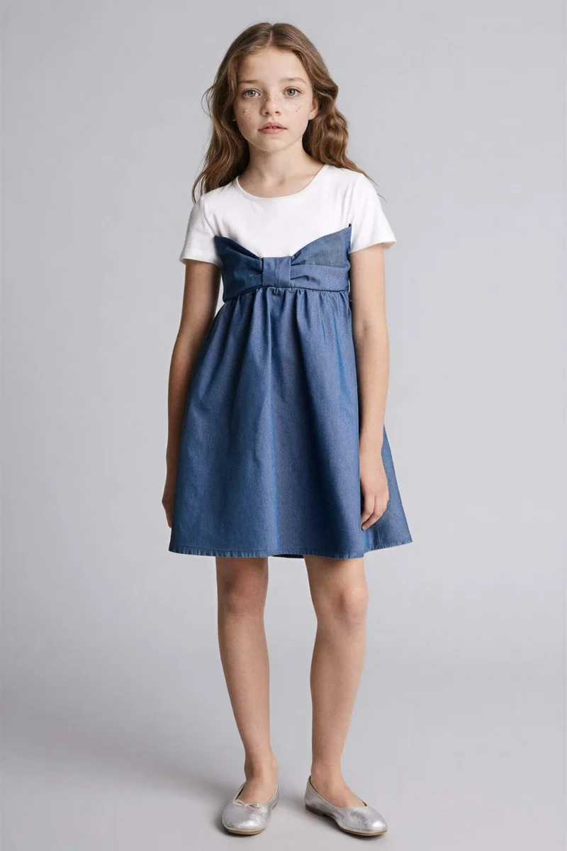 DeFacto Regular Fit 3/4 Sleeve Woven Dress