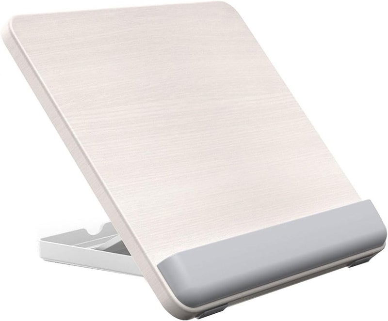 KASTWAVE Wooden Laptop Tablet Stand, Adjustable Height, Portable Foldable Design, Ergonomic Computer Holder for Desk, Drawing, Writing, Phone, Non-Slip Base, Cooling Vent, Multi-Angle Height - Image 1