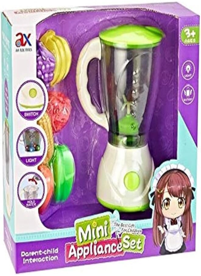 Ao Xie Toys Ax Mini Appliance Mixer Set with Fruits And Vegetables Toy For Kids 