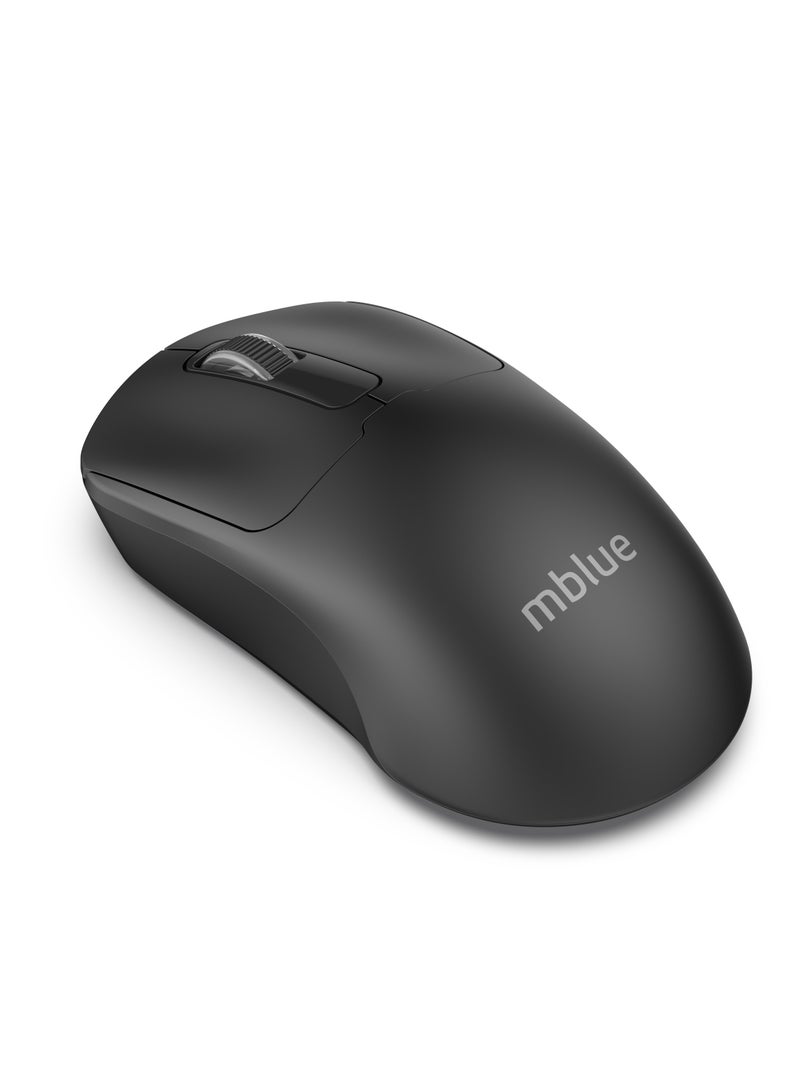 إم بلو ماوس لاسلكي ثنائي الوضع، بلوتوث وUSB 2.4 جيجاهرتز، قابل لإعادة الشحن، نقرة صامتة، تصميم مريح لأجهزة الكمبيوتر المحمولة/الكمبيوتر الشخصي، M205 - Image 1