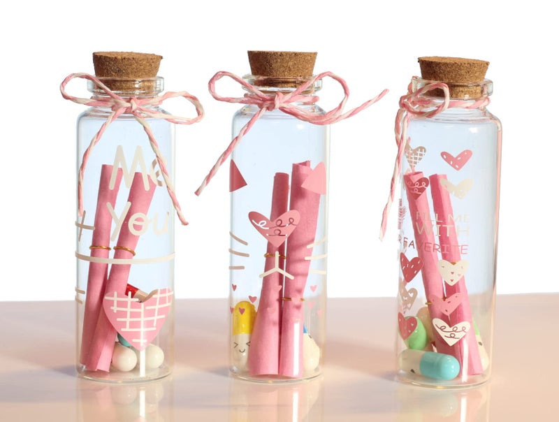 AtneP Valentine Gifts - Tree Design Little Message Bottle 4cm Tall - Birthday Anniversary Valentine Gift for Girlfriend / Boyfriend - (Qty 1) - Image 5