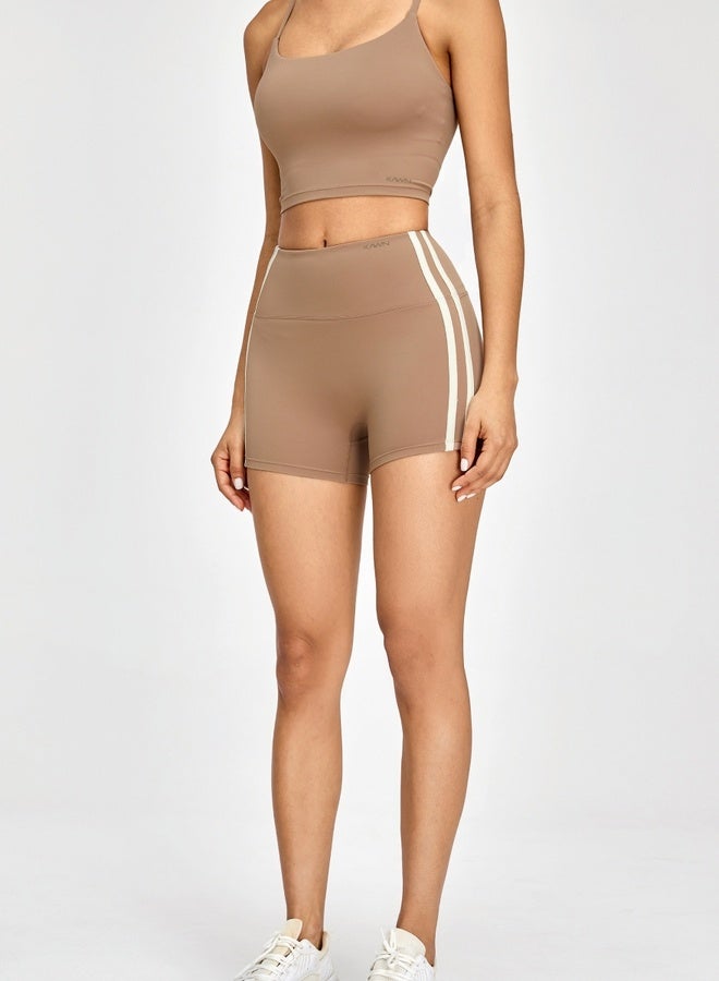 KAWN.YOGA Womens High Waist Contour Seamless Workout Sport Yoga Shorts Tummy Control  - Image 2