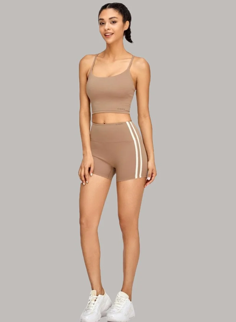 Womens High Waist Contour Workout Sport Yoga Shorts Tummy Control