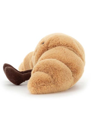 Amuseables Croissant – Soft Plush Croissant with Smiley Face & Corduroy Legs – 32cm Food Plush for Kids, Décor & Collectors - view 4