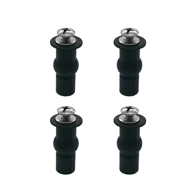 Toilet Seat Hinge Bolt Screws 4 Pack Toilet Seat Top Fixing Part Expanding Rubber Bolts with Metal Washers