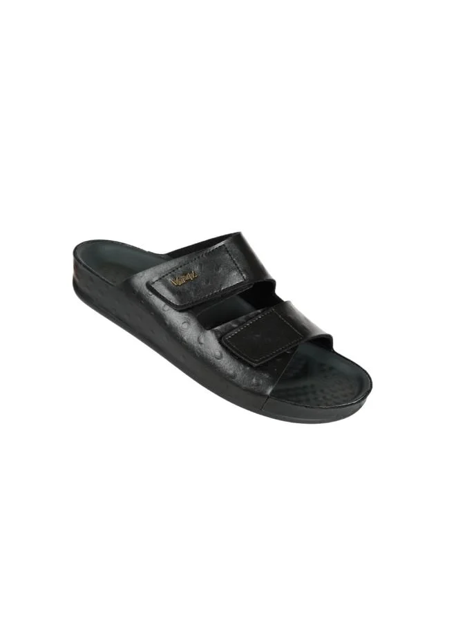 فايتال 148-1118 Vital Mens Vital S - Synth/Strauss Sandals 0938SY Black