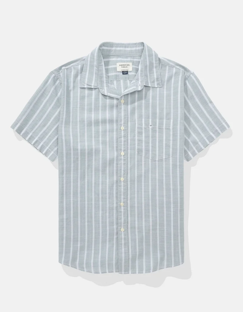 AE Poolside Plaid Button-Up Shirt