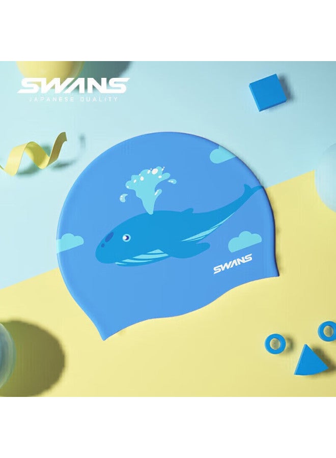 Swans Children's Imported Swimming Goggles And Cap, High-definition Waterproof Anti-fog Swimming Set For Boys And Girls, Seg1-2 Blue Whale - Image 5