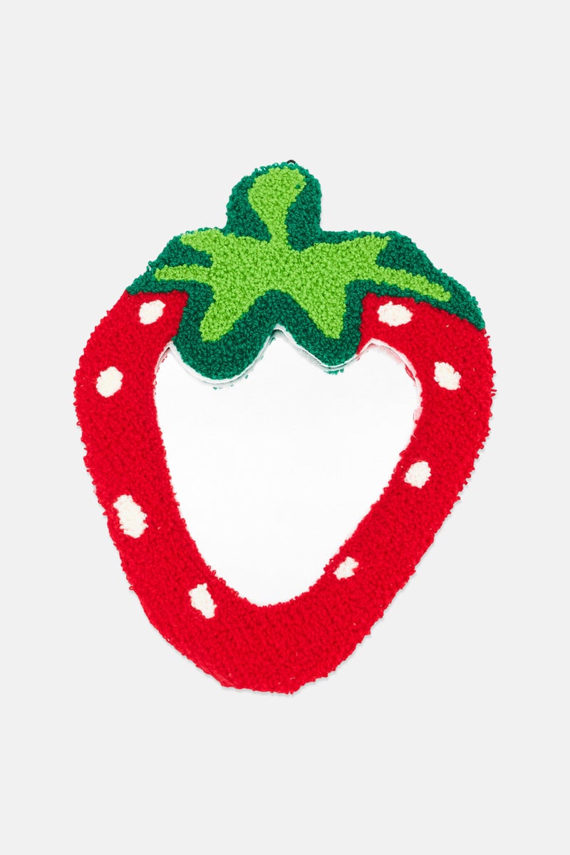 Bebe Home Strawberry Shaped Cushioned Mirror, Multicolor - Image 1