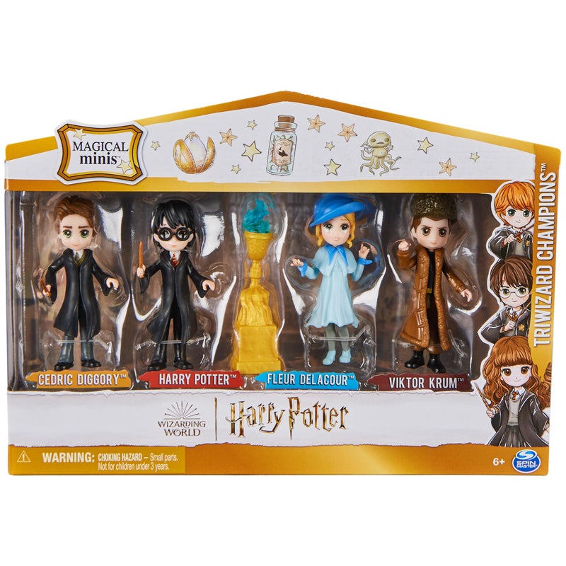 Wizarding World Harry Potter, Magical Minis Triwizard Champions Gift Set with 4 Figures and Goblet of Fire Accessory, Kids Toys for Ages 6 and up - Image 2