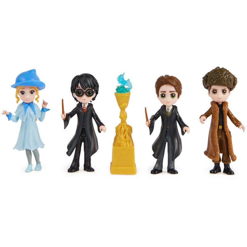 Wizarding World Harry Potter, Magical Minis Triwizard Champions Gift Set with 4 Figures and Goblet of Fire Accessory, Kids Toys for Ages 6 and up - Image 1