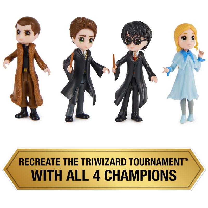 Wizarding World Harry Potter, Magical Minis Triwizard Champions Gift Set with 4 Figures and Goblet of Fire Accessory, Kids Toys for Ages 6 and up - Image 4