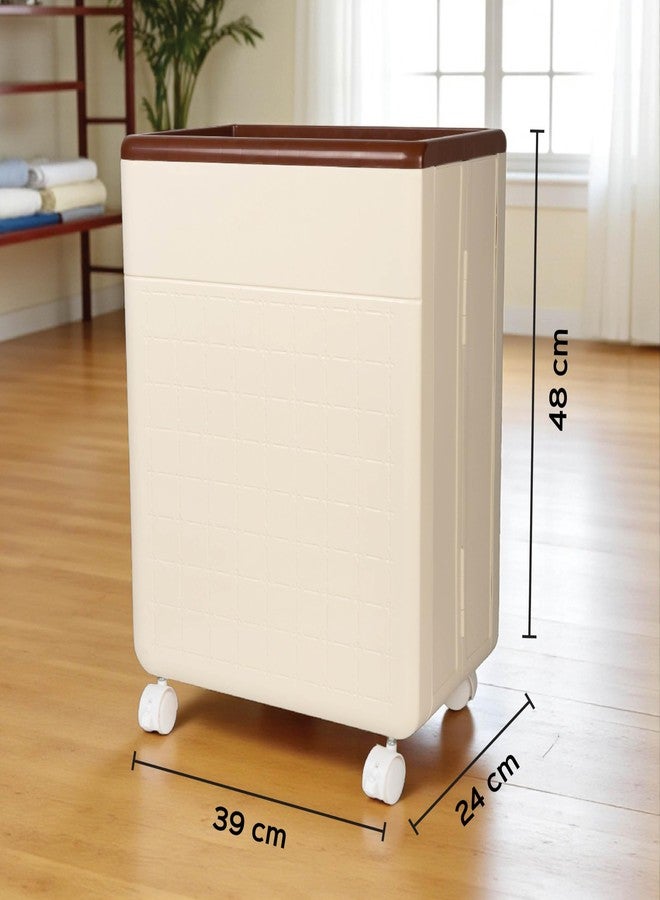 Homestrap Heavy-Duty Rolling Basket | Foldable Storage Basket with Wheels | Large Plastic Laundry Bin with Handles | Multipurpose Storage Organizer for Toys, Clothes, Sports, Yoga mats & More - Image 2