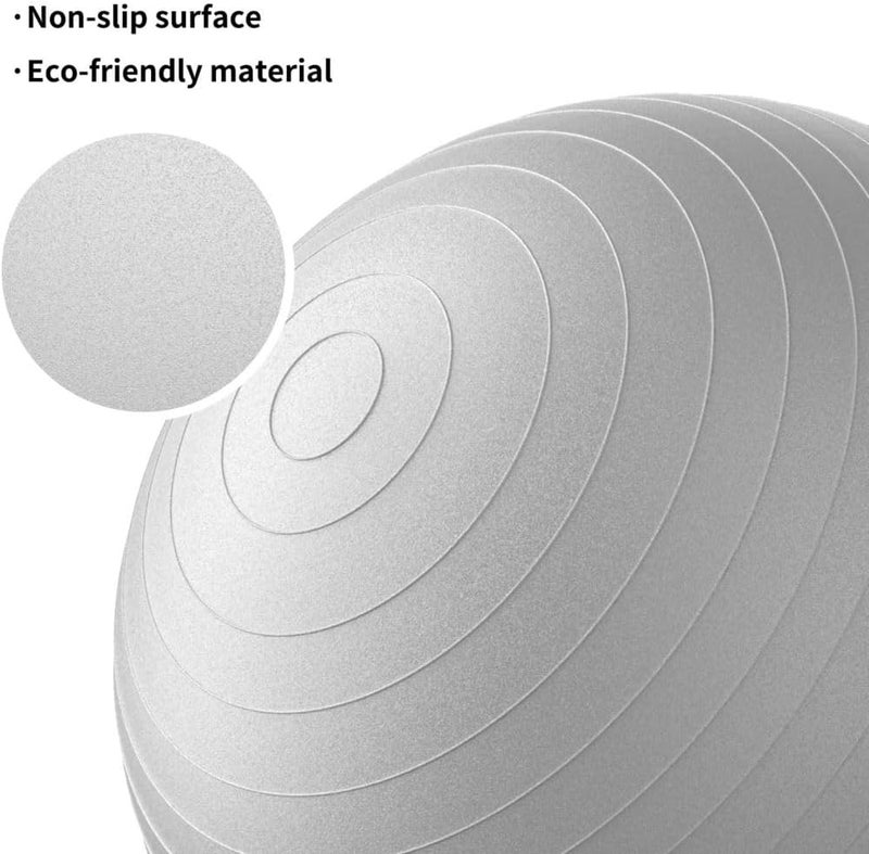 PROIRON Exercise Ball Anti-Burst Yoga Ball Chair with Quick Pump Slip Resistant Gym Ball Supports 500KG Balance Ball for Pilates Yoga Birthing Pregnancy Stability Gym Workout Training - Image 2
