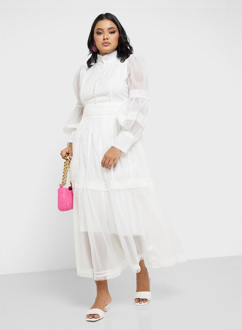 Khizana Lace Trimmed Dress  - Image 1
