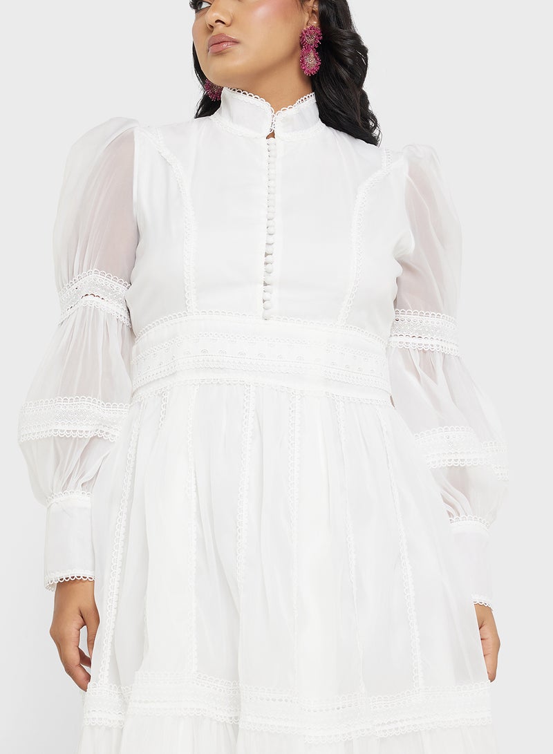 Khizana Lace Trimmed Dress  - Image 3