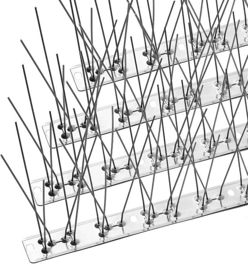 Offo Bird Spikes with Stainless Steel Base, Durable Bird Spikes Arrow Pigeon Spikes Fence Kit for Keeping Small Bird, Crows and Woodpeckers Away, Covers 3.4 Feet(1.04m) - Image 1
