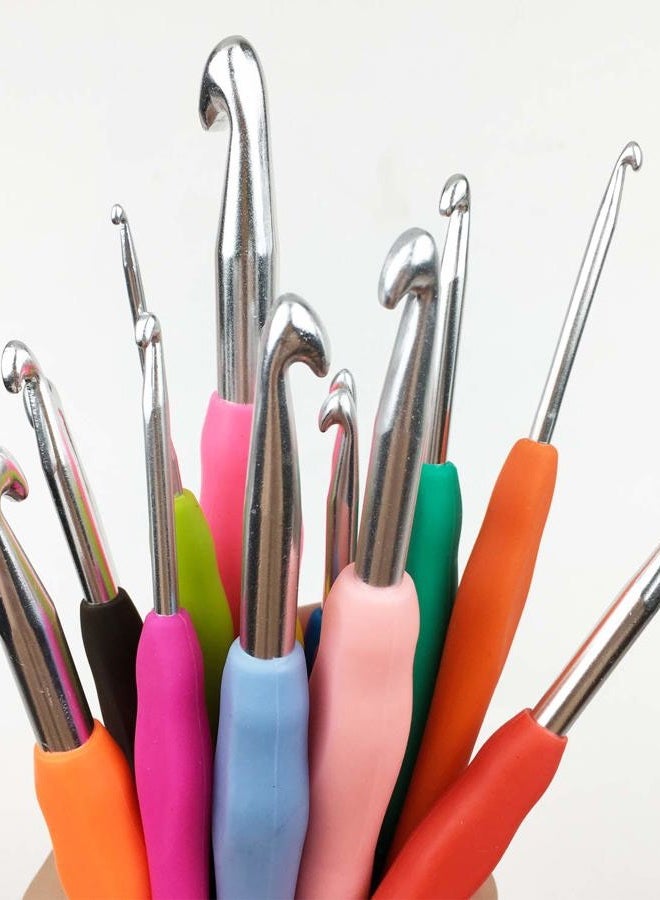 Mdoker Extra Long Crochet Hooks,Large Size L/11(8.0mm) Crochet Needles,Ergonomic Grip Soft Handles for Handmade DIY Crocheting,Perfect for Arthritic Hands - Image 5