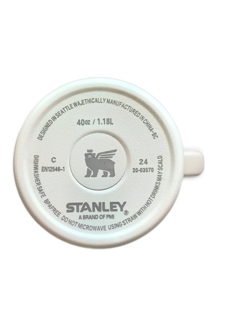 Stanley 40oz Quencher ProTour Flip Straw Tumbler with Leakproof Lid |Built-In Straw & Handle | Cupholder Compatible for Travel | Insulated Stainless Steel Cup | BPA-Free | For Water, Iced Tea or Coffee, Smoothie and More,Cream(Beige) - Image 4