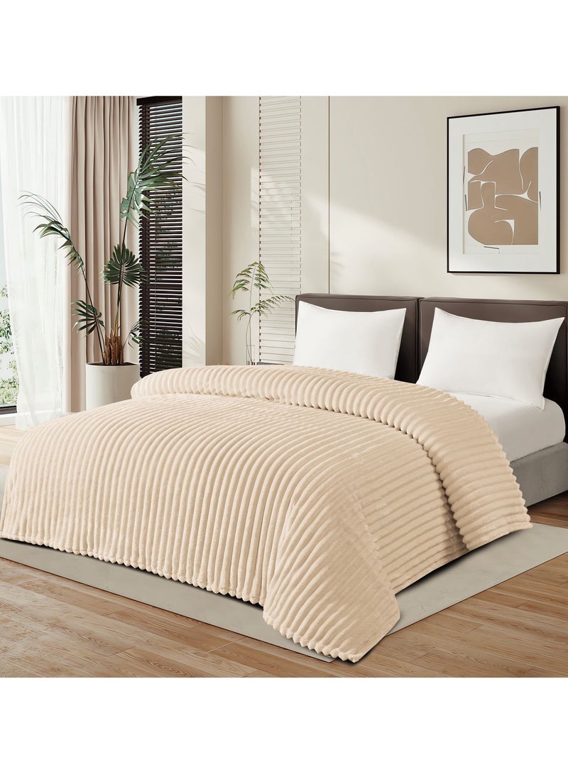 مينج لي بطانية نفرين ناعمه بشكل جديد وأنيق وملمس ناعم  بوزن 1500 جم مقاس 220*240سم