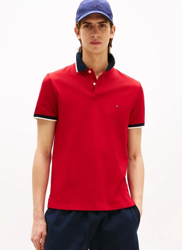 تومي هيلفيغر Regular Fit Stretch Cotton Polo