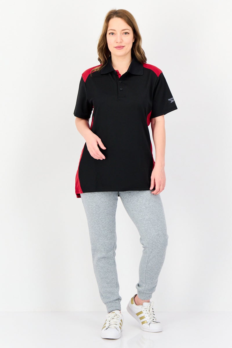 Reebok تي شيرت بولو رياضي نسائي بأكمام قصيرة، متعدد الألوان - Image 4